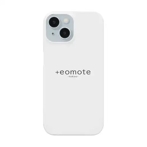 eomoteのシンプルなロゴ（文字のみ）が入ったスマートフォンケース