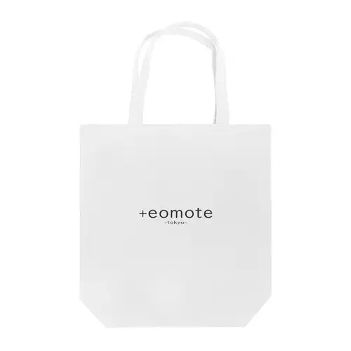 eomoteのシンプルなロゴ（文字のみ）が入ったトートバッグ